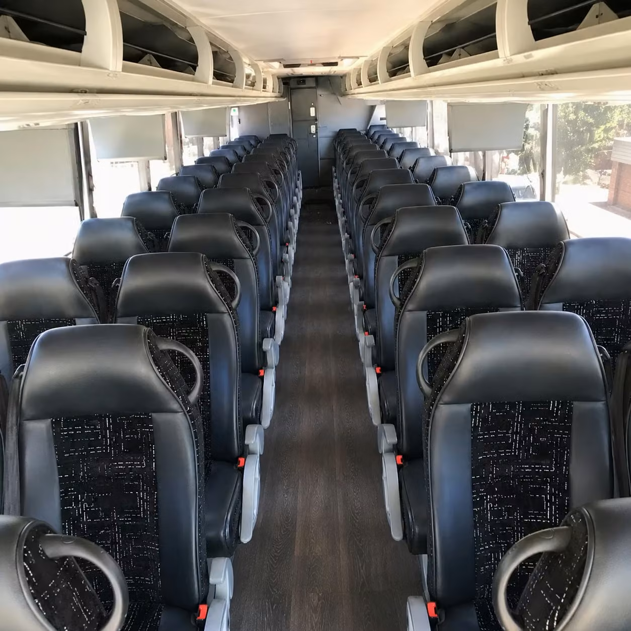 roseville charter bus interior